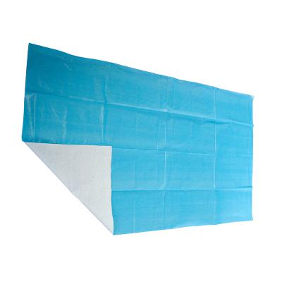 China Laboratory Food Processing/Foodstuffs/Medical Disposable PE Coated Nonwoven Sheet PP25gsm 80*210cm for sale