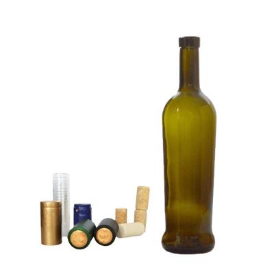 China 750ml Empty Antique Green Grape Wine Bottle Round Shape Glass Bottle Eco - Friendly Container for sale