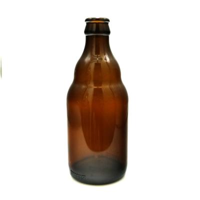 China Wholesale Recyclable Empty Amber Craft Crown Cap Stubby Glass Beer Bottle 330ml for sale