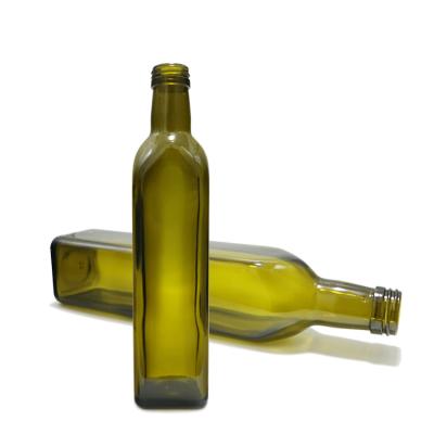 China Eco - Friendly Bulk Olive Oil Glass Bottle Dark Green For Cooking Manufacturer for sale