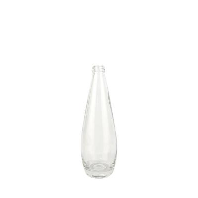 China 2022 Empty White Material 400ml Beverage Factory Price High Glass Bottle for sale