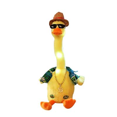 China Sing Mexican Style Repeating Duck Plush Animal Plush Toy Sing Learn Language Duck for sale