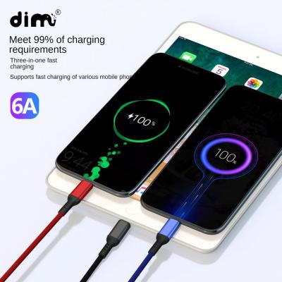 China 3 in 1 Mobile Phone Transfer Cable Fast Charging High Quality Fast Charging Data Line For Iphone12 for sale