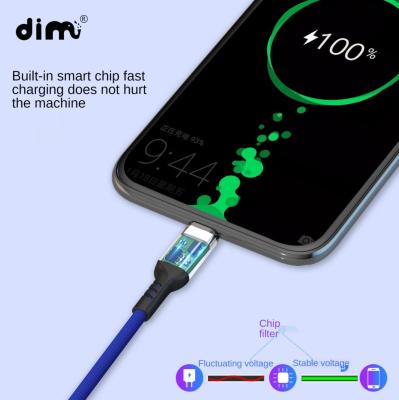 China 3 in 1 Universal Fast Charging Compatible Data Cable For All Line Type C USB Mobile Phones 5A Fast Data Charging Cable for sale