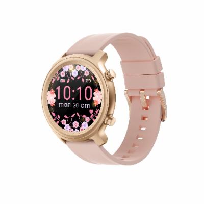 China 2021 New Arrival Touch Screen Men Women IP67 Waterproof Metal Blood Pressure Strap Around BT Call Smart Watch for sale