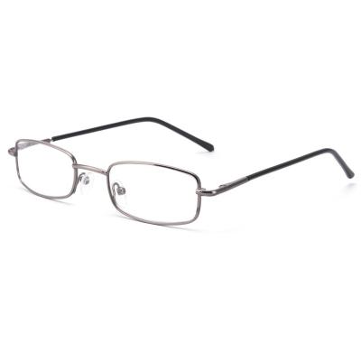 China Fashionable Slim Custom Logo Cheap Price Male And Female Optical Frame Stainless Reading Glasses for sale