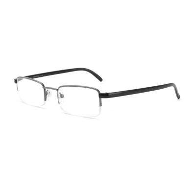 China 2022 Modes Slim Reading Glass For Men Customization Silver Metal Frame Reading Glasses for sale