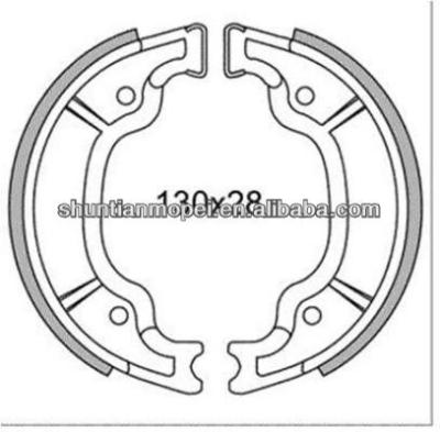 China 108-1213motorcycle steel brake shoe, lamp, sprocket, chain for sale