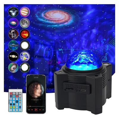 China Factory Minimalist Direct 15 in 1 Battery Operated Remote Starry Nebula Speaker Starry Night Light Projector Starry Night Light Kids Bedroom for sale