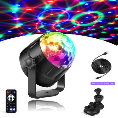 China Party Props For Birthday Whole Sale Sound Activated DJ Disco Party Lights 7 Colors LED Stage Lights Disco Mirror Balls For Karaoke Club Bar Birthday Party for sale