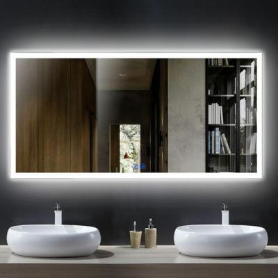 China Hotel Luxury Style Large Size Illuminated Vanity Mirror With LED Light On The Wall for sale