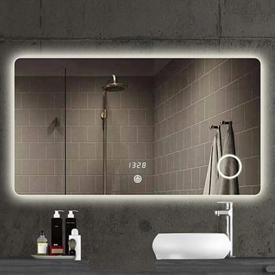 China Foshan Factory Illuminated Large Frameless Decorative Led Vanity Bathroom Mirror for sale