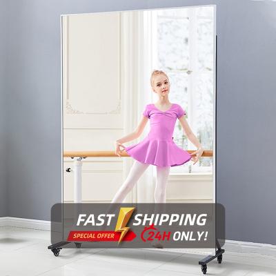 China Goodway Modern Hot Sale With Wheels Length Holding Large Gym Floor Mirrors for sale