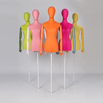 China Single Color Bust Female Mannequins Can Be Fitted Dress Display Wedding In Clothing Store for sale