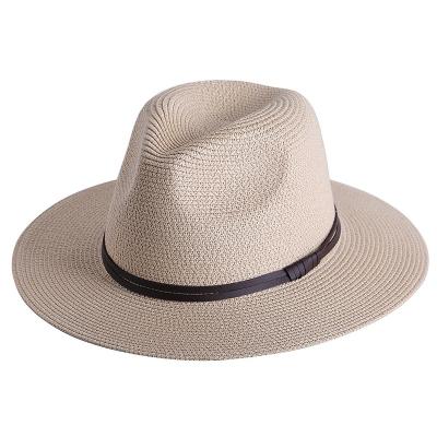 China 2021 Summer Beach Sun Panama Comfortable Eco-Friendly Hat Trilby Straw Hats for sale