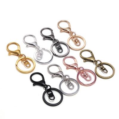 China Wholesale DIY Metal New 30mm Lobster Clasp Key Ring Electroplating Key Chain Accessories for sale