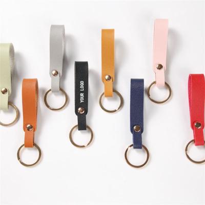 China China Factory PU Factory Wholesale Custom Leather Key Chain Strap Key Chain for sale