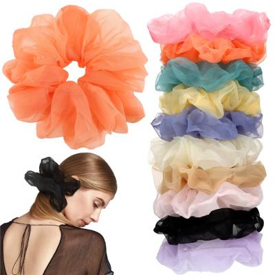 China Headwear Factory New Product Scrunchies Designer Fashionable Hair Scrunchies Cute Scrunchies for sale