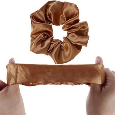 China Hot Selling Luxury Personalized Custom Scrunchies Logo Silk Satin Design Scrunchies Hair Scrunchies for sale