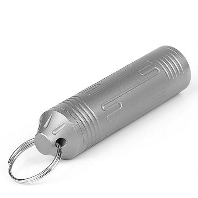 China TL-SC005 alloy titanium sandblastingr outdoor medicine container keychain sealed waterproof titanium metal pill box for sale