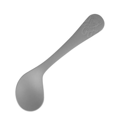 China Sustainable Creative Outdoor Camping Ti20 Anti Rust Healthy Titanium Baby Spoon for sale