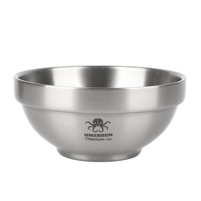 China HWZBBEN Camping 300ML Travel Bowl Sustainable Outdoor Tableware Metal Titanium Bowls for sale