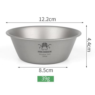 China Factory Price Sustainable Manufacturer Supplier Eco Friendly No Bacteria Portable Camping Titanium Bowl for sale