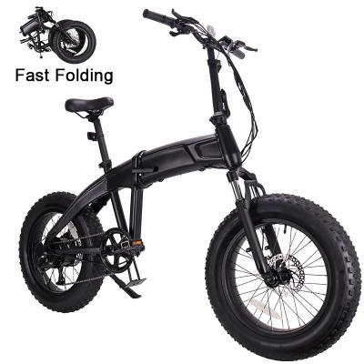 China 2021 Steel Fat e Bike 20Inch Sports Fat Tires 500W Motor Electric Mountain Bike / Electric Bike For Adults for sale