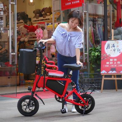 China 2021 Steel Fashion Folding Bike China Factory Supplies Electric E-Bike 12