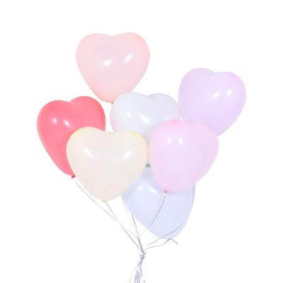 China Toy Balloon Manufacture Party Support 12inch Balloon Macaron Latex Heart Shaped Balloon Wedding Gift Valentine Decoration for sale