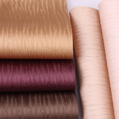 China Viable Waterproof Synthetic Wholesale Water Stripe PVC Decoration Leather Fabric For Decorative Upholstery for sale