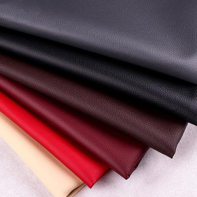 China Wholesale Cheapest Synthetic PVC Waterproof Lychee Leather Pattern For SOFA Upholstery Decorative BAG for sale