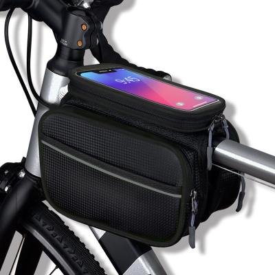 China New DesignFront Multifunctional Phone Case Touch Screen Bicycle Rainproof Bag Bike Mtb Accessories Waterproof Holder Cycling Top Tube Frame Bag for sale