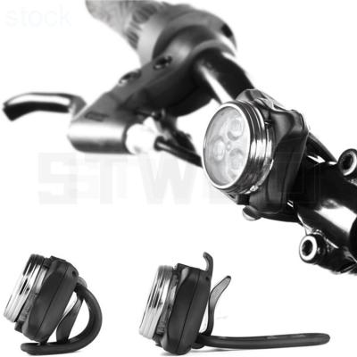 China ABS 650mah Lithium Battery Usb Rechargeable Bike Bicycle Accessories 3 LED Head Front Rear Tail Led Light for sale