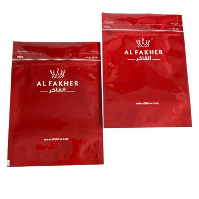 China BIODEGRADABLE OEM Printed Zipper Plastic Bags For FAKHER United States Universal Bags Waterproof Liquid Packaging Bag Shiny Red Zip Lock Pouch for sale