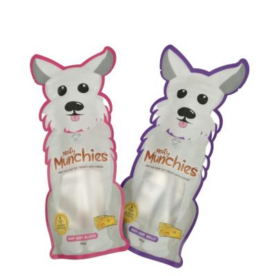 China BIODEGRADABLE Digital Printing 120g Mylar Resealable Pouch Stand Up Ziplcok Plastic Packaging Bags For Dog Cat Treats Food Plastic Bags for sale