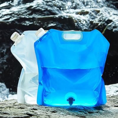 China Outdoor Collapsible Foldable Folding Car Water Bags Container Camping Hiking Portable Survival Storage Carrier Bag for sale