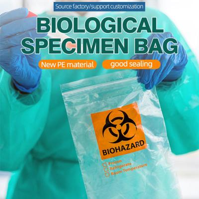 Chine SPÉCIMENTS de fermeture à glissière biohazard médical Laboratoire Fermeture à glissière jetable biohazard Kangourou sac de collecte à vendre