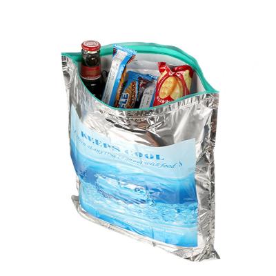 China Recyclable Top Sell Waterproof Sustainable Medical Vaccine Aluminium Foil Thermal Cooler Bag Insulated With Ziplock for sale