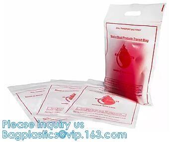 China Blood Transport Bags, First Aid Bag Pac Pre-Printed Poly Bags For Disposing Waste. Plastic Bags For Health Applications for sale