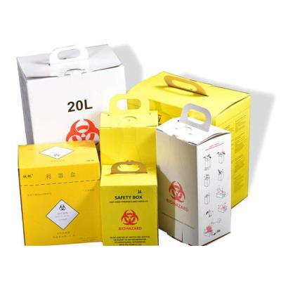 China 5L 10L wegwerpverbrandingsdoos Geaffineerde papieren dozen Spuit naald scherpe container Veiligheidsdoos Te koop