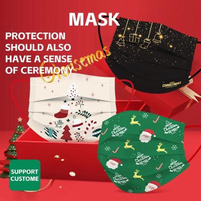 China Face Mask, Disposable Mask, Christmas Gifts Christmas Cartoon Maskes Holiday Party Supplies Men And Women Free Sample for sale