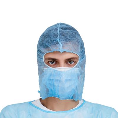 China Factory Supply Disposable Face Hood Cover Pp Non-Woven Disposable Space Caps For Hospital Or Food Industry for sale