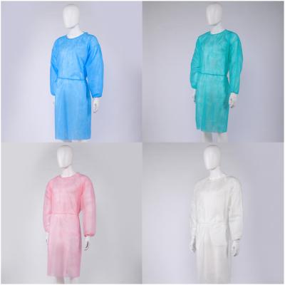 China Manufacturer Disposable Isolation Gown PP+PE Non Woven Personal Protective Medical Batas Quirurgicas Desechables for sale