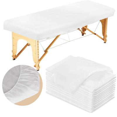 China Disposable Fitted Massage Table Sheets Spa Bed Covers, Breathable Non Woven Fabric Massage Table Protective Cover for sale