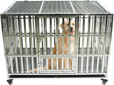 Chine Cage de chien en acier inoxydable haute anxiété indestructible et échapper à l'épreuve du chien à vendre