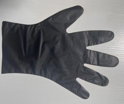 China Wholesale Disposable Food Prep Hand Gloves TPE CPE HDPE Black Transparent Strength Disposable Plastic Glove for sale