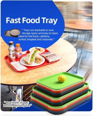 China Organizer Tray Restaurant Serving Trays Cafeteria Trays Grill Tray Fast Food Tray Rectangle Serving Tray for sale