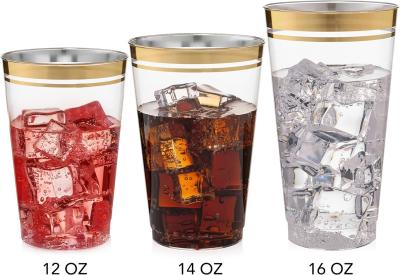 China Factory Price Hight Quality Tumbler Cups In Bulk Juice Beverage Glasses Drinking Plastic Reusable Cups for sale