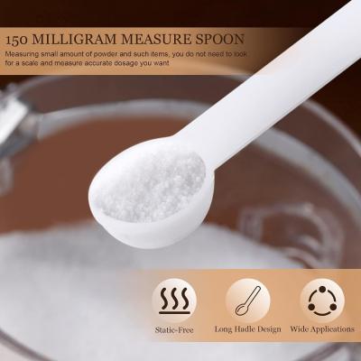 China Teaspoon Micro Scoops 150 Milligram Mini Measuring Spoons Plastic Scoop For Measuring Cosmetics, Medicines for sale